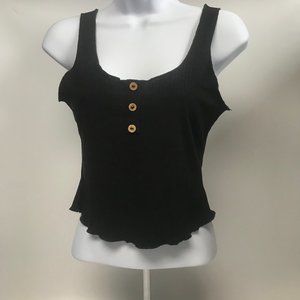 Shein Sleeveless Button Accent Tank Top Size Small